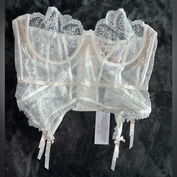 For Love and Lemons Forever Bridal Garter Bustier Size Large New with tags - Picture 4 of 12